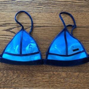 Triangl Color Block Bikini Top